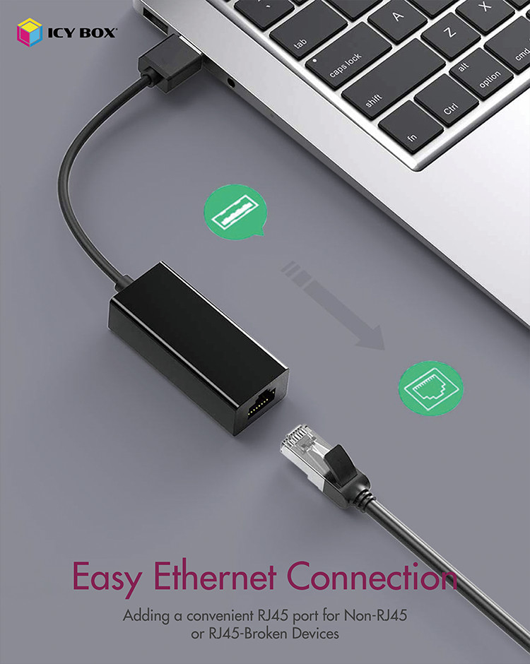 ICY BOX USB 3.0 A-Type to RJ-45 Ethernet port – image 5