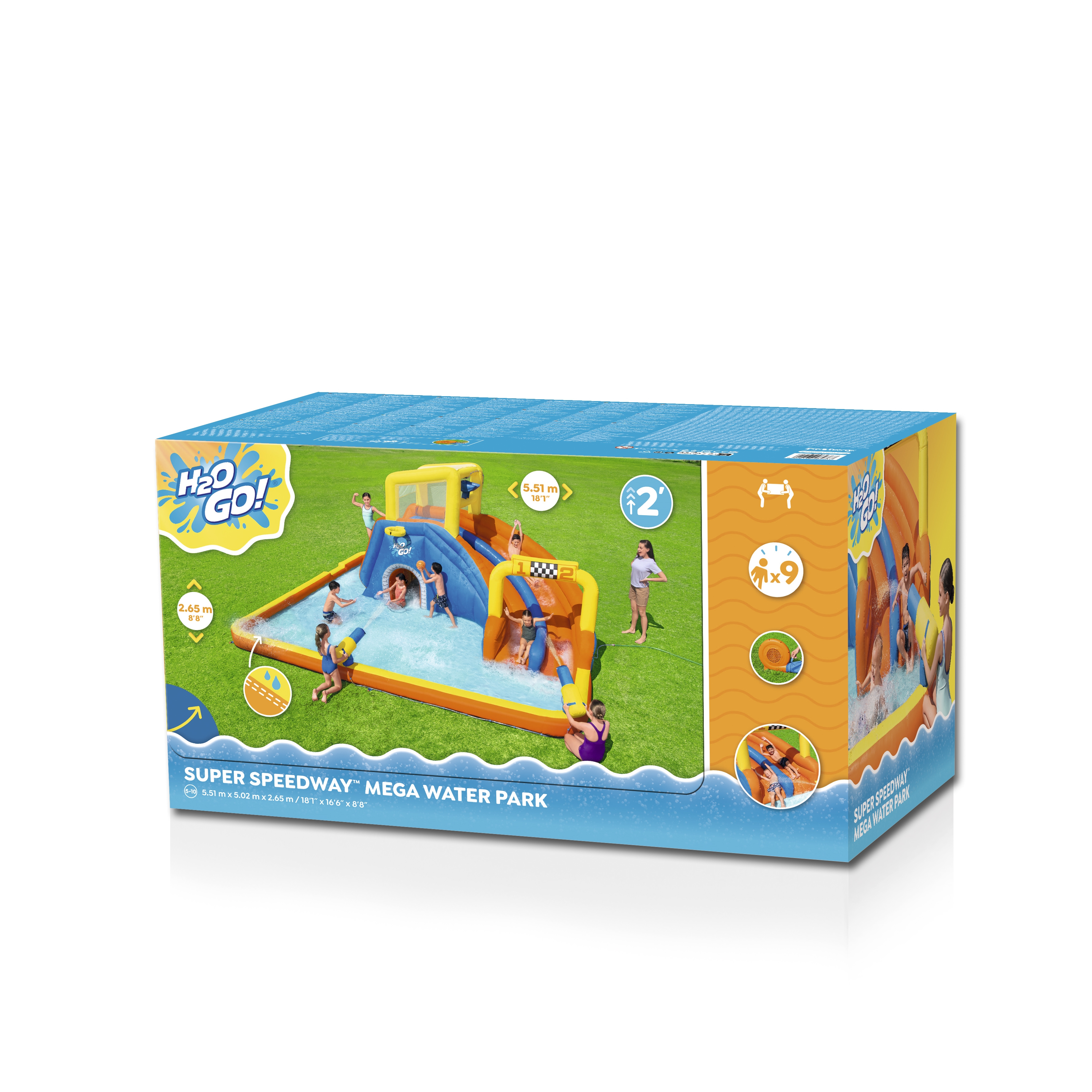 صورة مركز اللعب المائي القابل للنفخ H2OGO!® Super Speedway™ 2.65 متر
