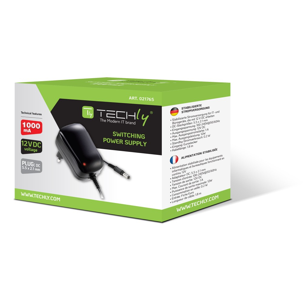 Techly IPW-12V1-21TY power adapter/inverter Indoor – image 2