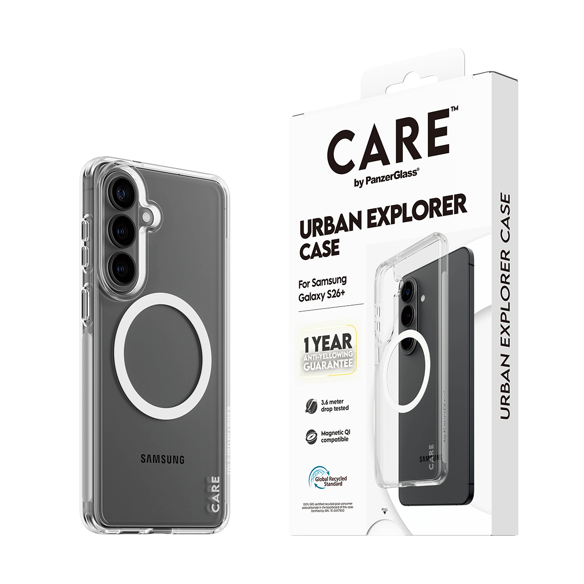 PanzerGlass CARE™ by PanzerGlass® Urban Explorer Case Transparent w. White Qi Samsung Galaxy S26+ – image 6