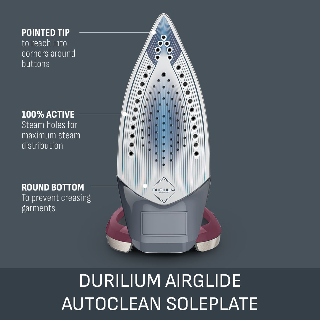 Tefal Ultraglide+ FV5872 Anti-Scale Steam Iron - Purple & Grey – image 4