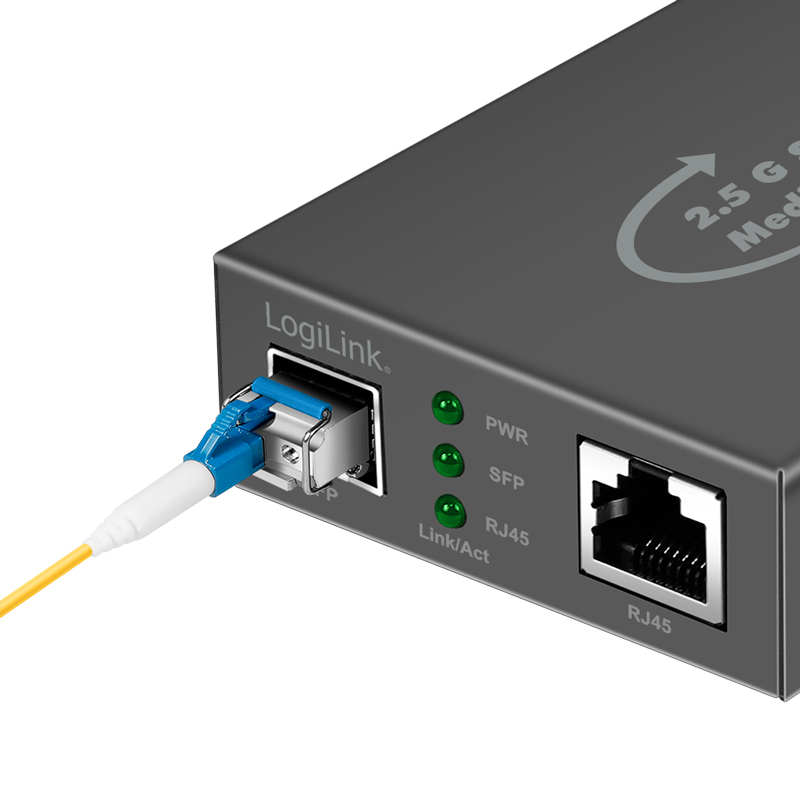 LogiLink NMC002 network media converter 2500 Mbit/s Black – image 4