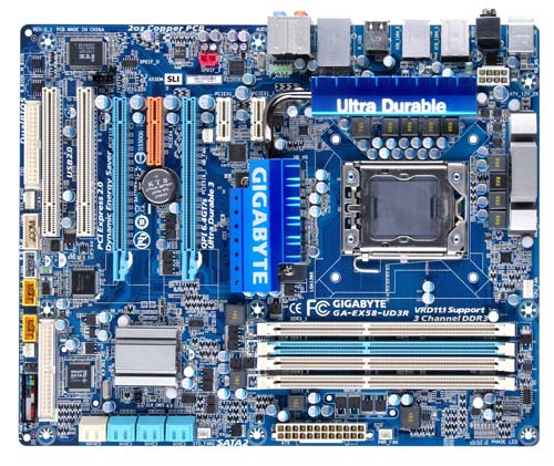 GIGABYTE GA-EX58-UD3R-SLI motherboard Intel® X58 Socket B (LGA 1366) ATX