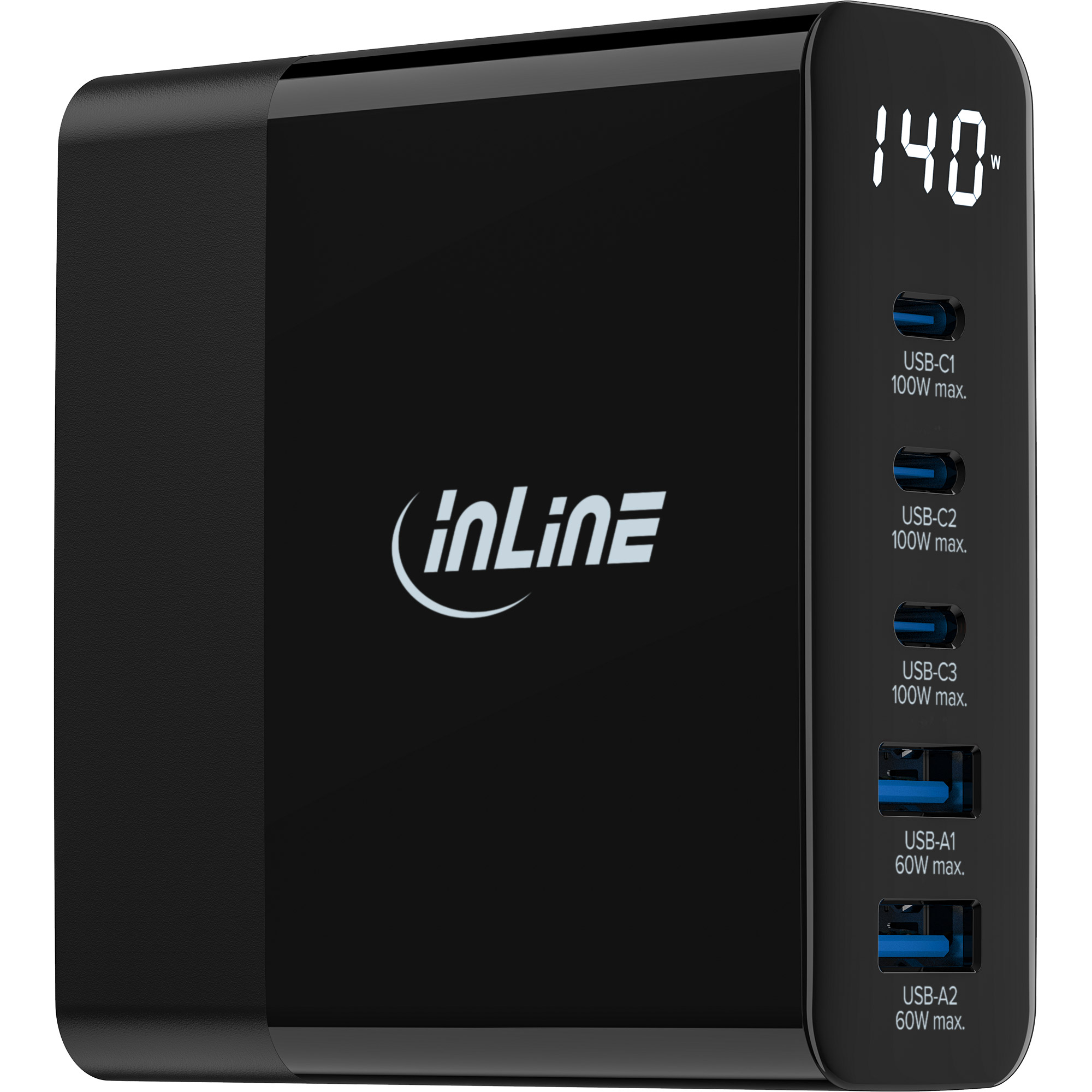 InLine USB PD power supply, GaN charger, 5-port, USB-C + USB-A – image 3
