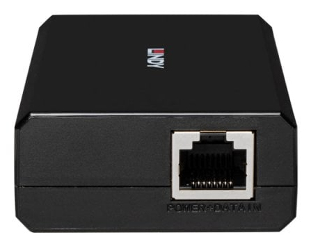 Lindy 73474 séparateur voix-données Connexion Ethernet, supportant l'alimentation via ce port (PoE) Noir
