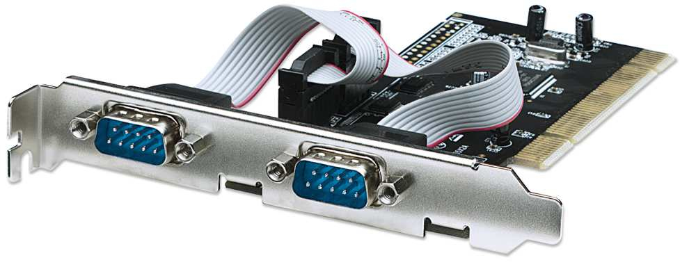 Manhattan Serial PCI Card, Two External DB9 Ports (16C550/16C450 UART), Max 115.2kbps, Box