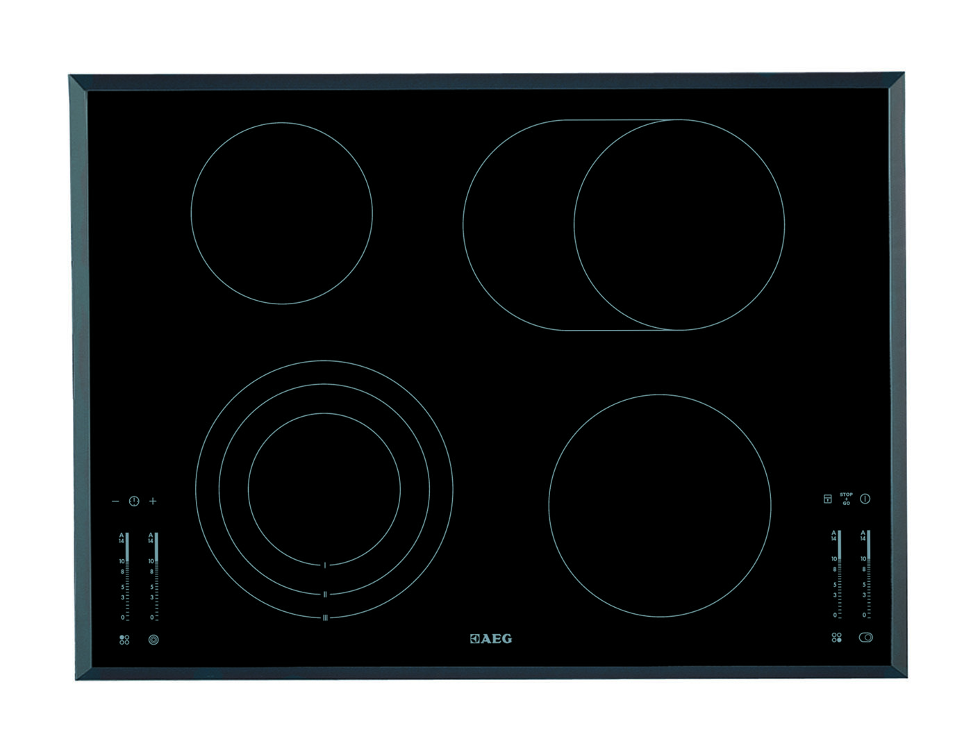 AEG HK764070FB Black Built-in Ceramic hob 4 zone(s) – image 1