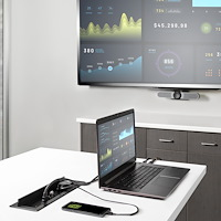 StarTech.com Conference Table Box for AV Connectivity & Power/Charging - 4K HDMI output with HDMI, DP, & VGA Inputs, GbE, Audio - Charging Station w/ 2x USB-A & – image 9