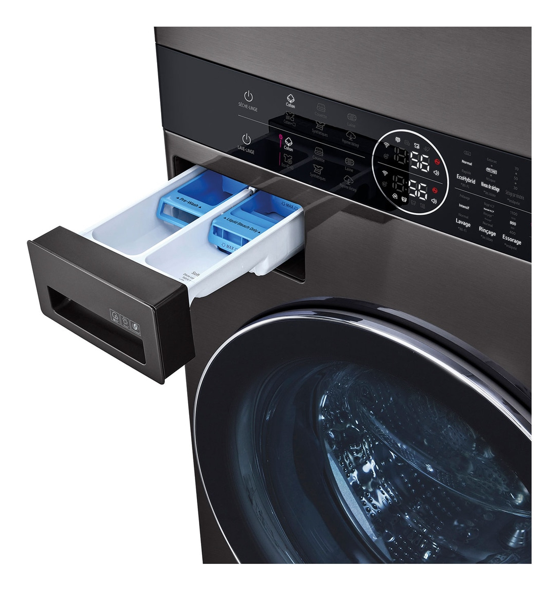 LG WT1716BBF washer dryer Freestanding Front-load Black – image 3