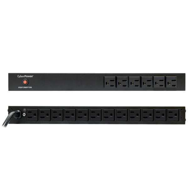 CyberPower PDU15B6F12R power distribution unit (PDU) 18 AC outlet(s) 1U Black – image 2