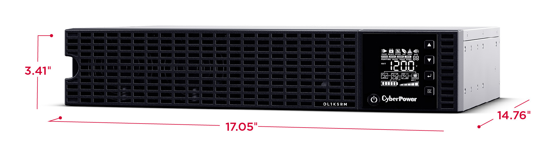 CyberPower Online S Series OL1K5RM uninterruptible power supply (UPS) Double-conversion (Online) 1.5 kVA – image 8