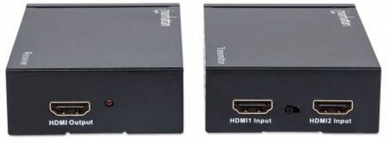 Manhattan 207393 AV extender AV transmitter & receiver Black – image 3