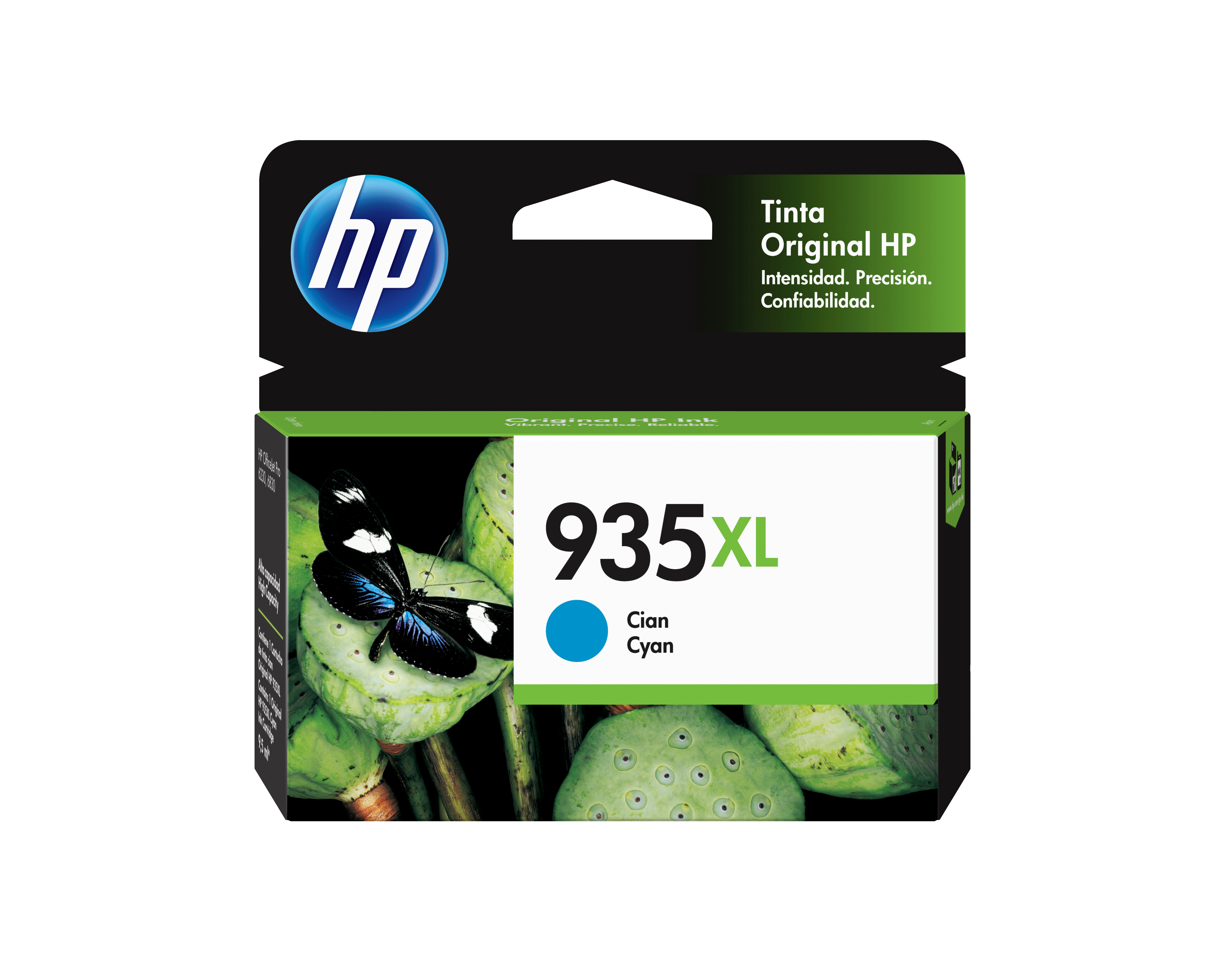 HP Cartucho original de tinta cian de alto rendimiento 935XL