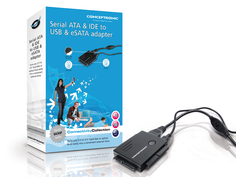 Conceptronic Serial ATA & IDE to USB & eSATA adapter – image 3