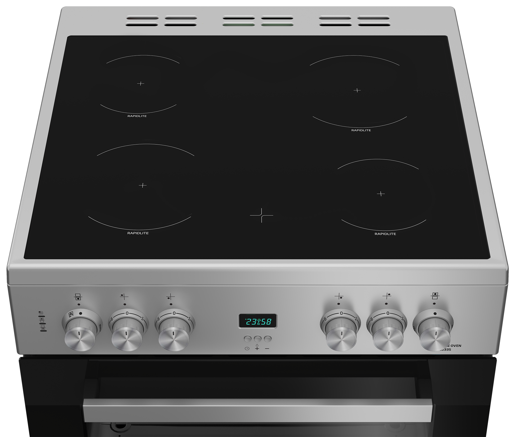 Beko EDC633S cooker Freestanding cooker Electric Ceramic hob Silver – image 3