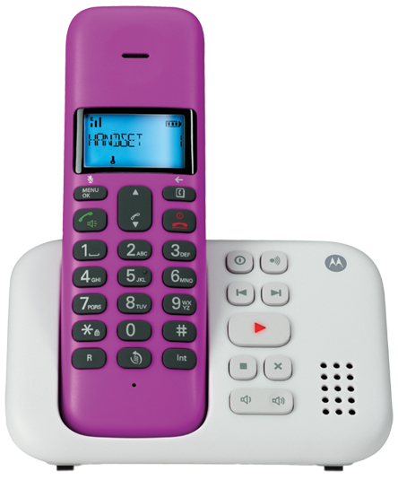 Motorola T311 DECT telephone Violet, White