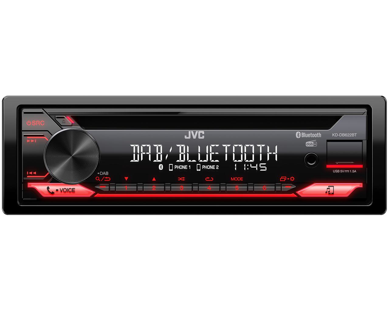 JVC KD-DB622BT car media receiver Black 200 W Bluetooth