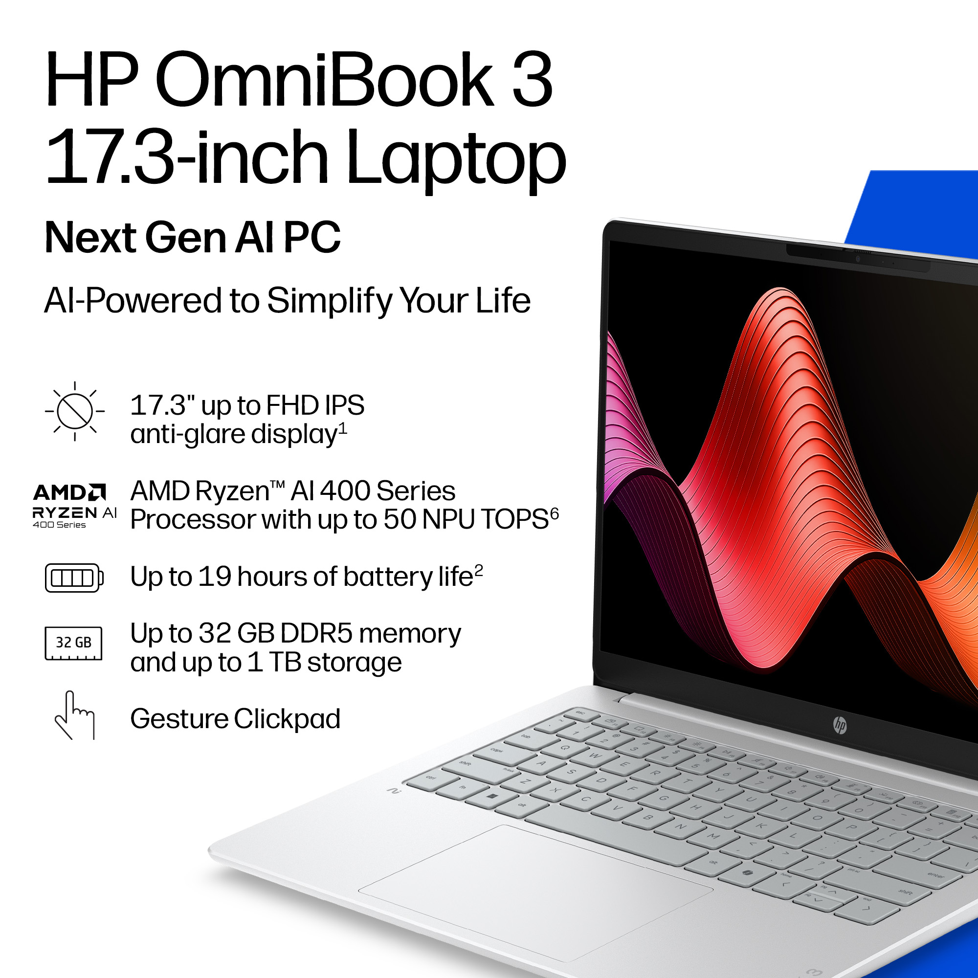 HP DQ8P4EA laptop Copilot+ PC AMD Ryzen™ AI 7 445 – image 3