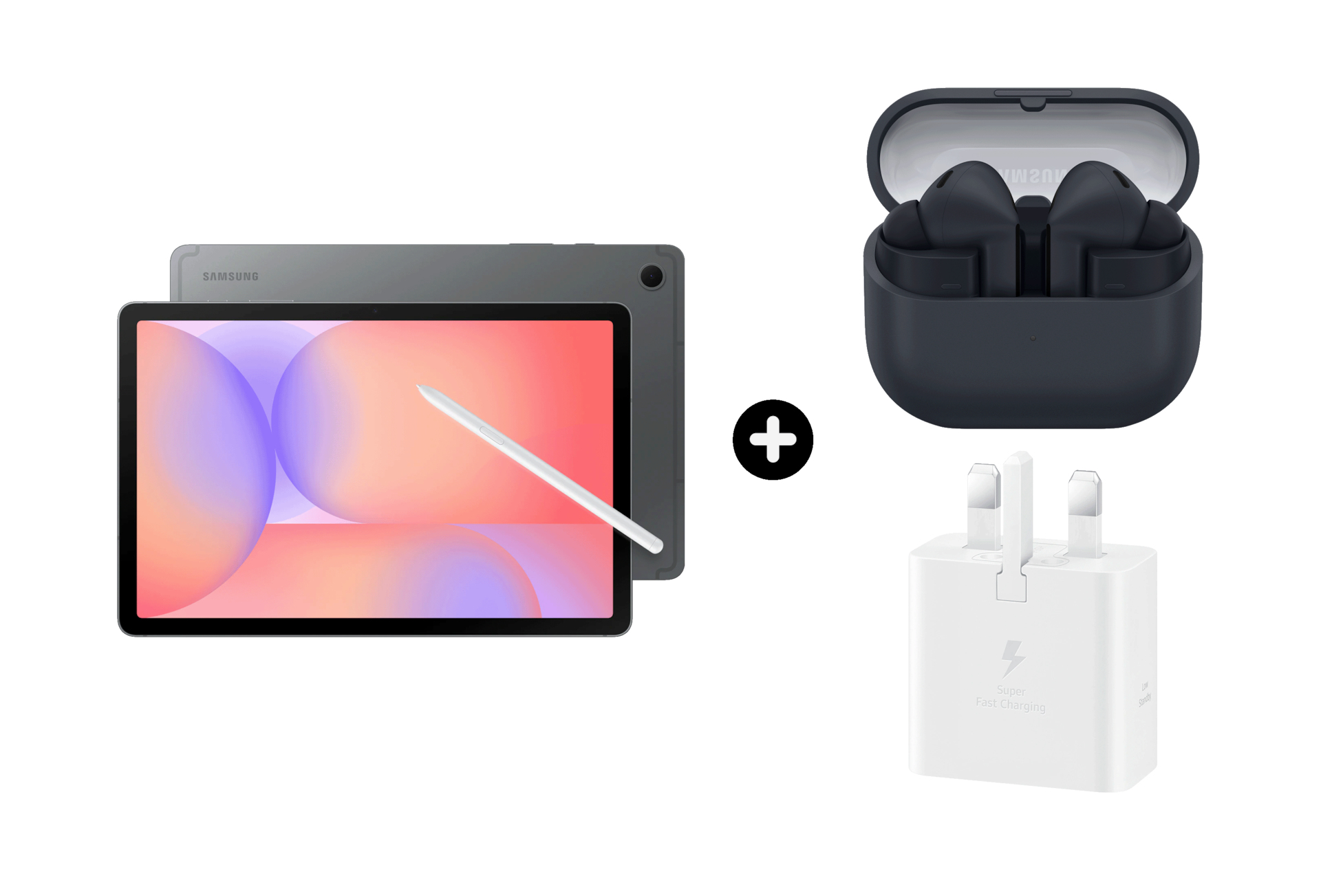 Samsung Galaxy Tab S10 Lite (10.9") Travel Bundle with Galaxy Buds3 FE & Super Fast Travel Adapter