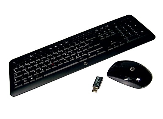 HP 667214-031 keyboard Mouse included RF Wireless QWERTY UK English Black