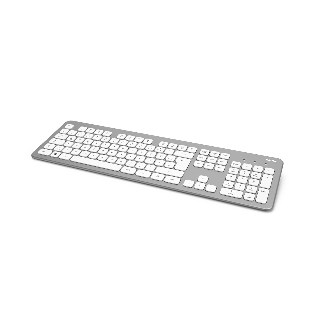 Hama KW-700 keyboard Office RF Wireless QWERTZ German Silver, White – image 3