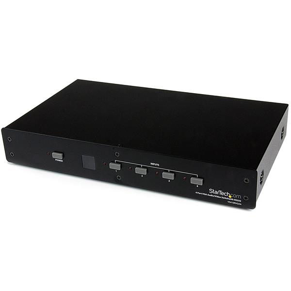 StarTech.com 4 Port VGA Video Audio Switch with RS232 control – image 1