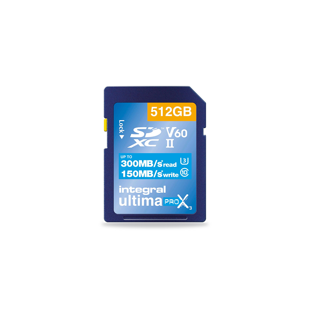 Integral 512GB SDXC UHS-II U3 CL10 V60 UP TO R-300 W-150 MBS – image 2