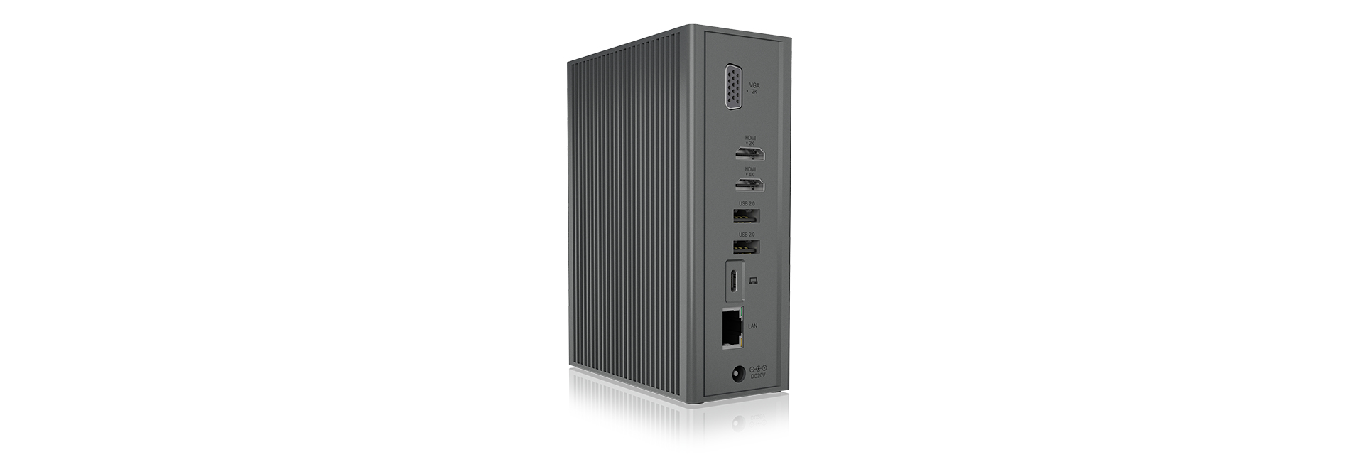 ICY BOX IB-DK2262AC Wired USB 3.2 Gen 1 (3.1 Gen 1) Type-C Anthracite