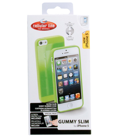 Cellularline GUMMYSLIMIPHONE5G mobile phone case Cover Green – image 2