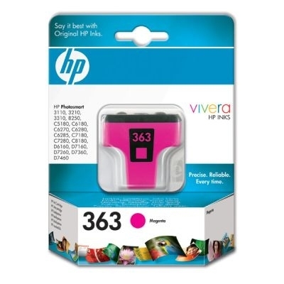 HP 363 Magenta Ink Cartridge with Vivera Ink