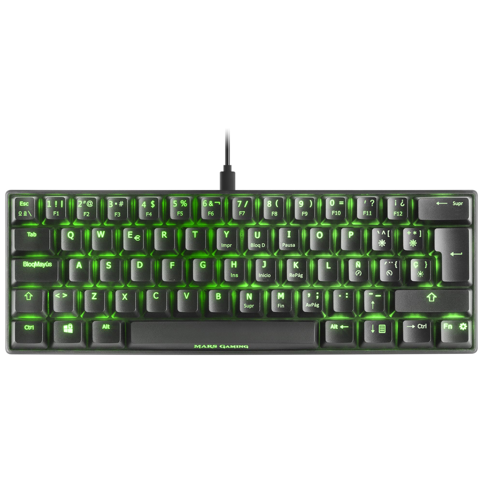 Mars Gaming MKMINIRPT Ultra-Compact Mechanical Keyboard Full RGB Chroma Switch OUTEMU PRO Red Black Portuguese Language – image 6
