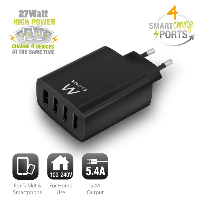 Ewent EW1314 mobile device charger Universal Black AC Indoor – image 3
