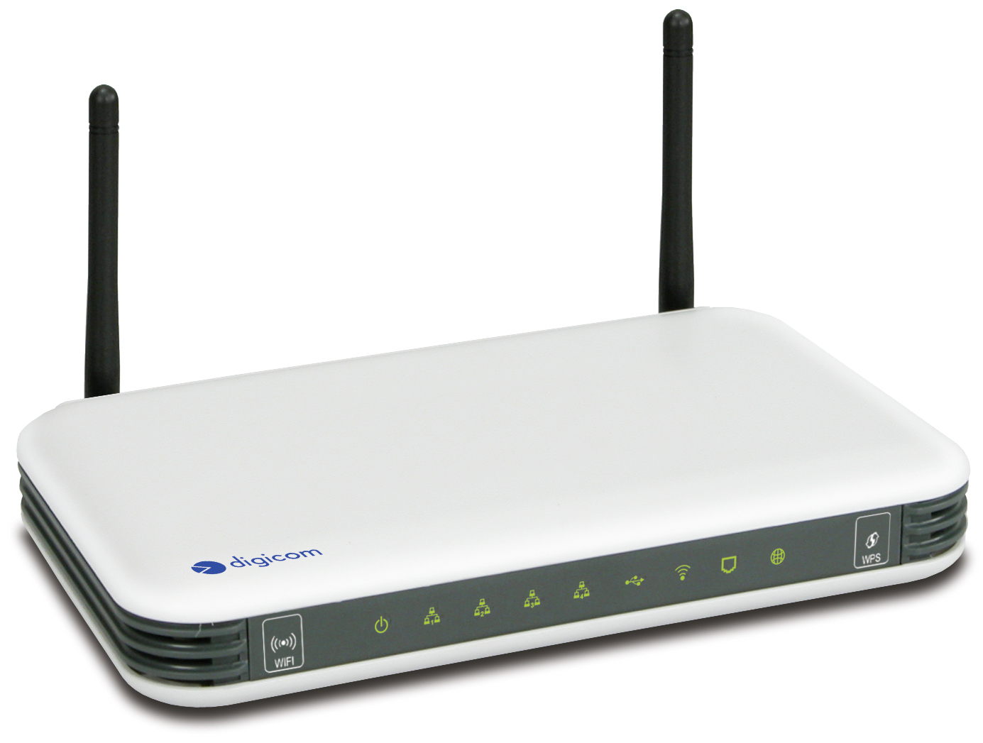 Digicom RAW300-A02 wireless router Fast Ethernet Black, White – image 1