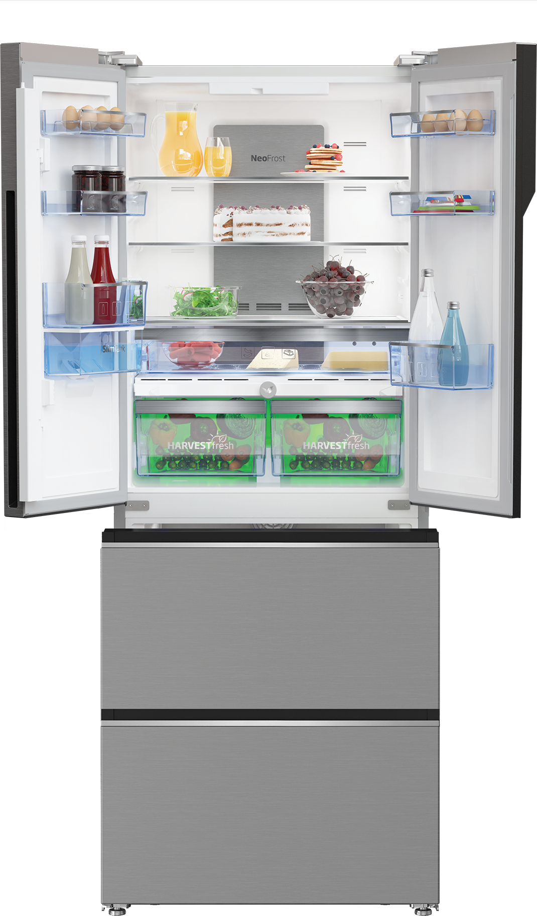 Beko GNE490E30DZXPN side-by-side refrigerator Freestanding – image 3