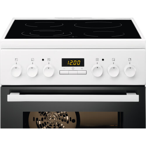 Electrolux EKC55566OW Freestanding cooker Electric Zone induction hob Black, White – image 2