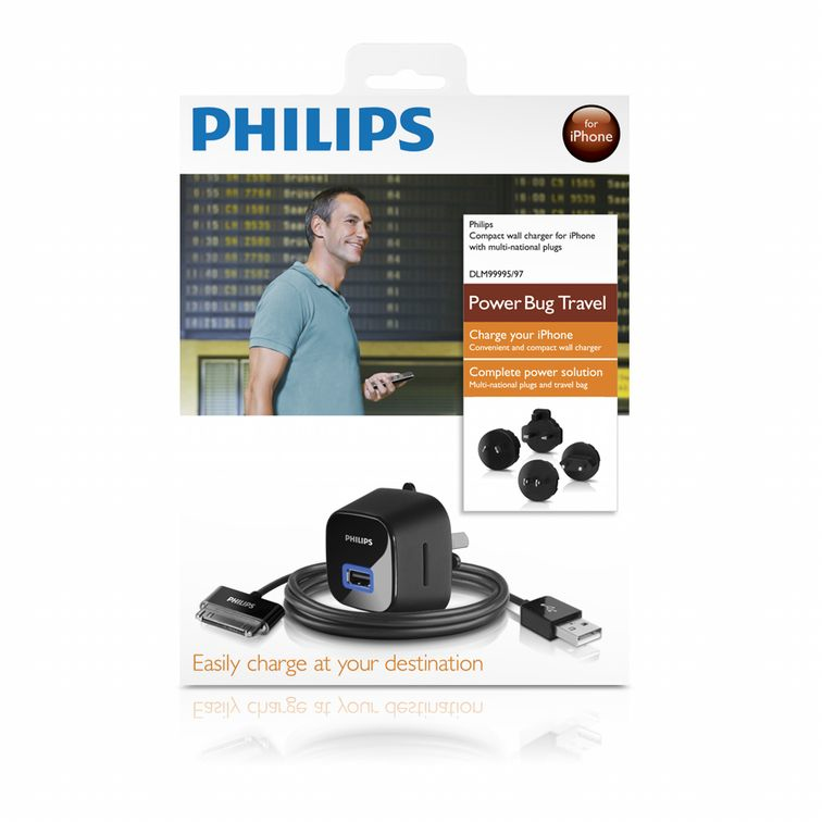 Philips DLM99995/97 mobile device charger MP3, Mobile phone Black AC, USB Indoor – image 2