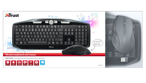 Trust 17105 keyboard Mouse included Home RF Wireless QWERTY Black – image 2