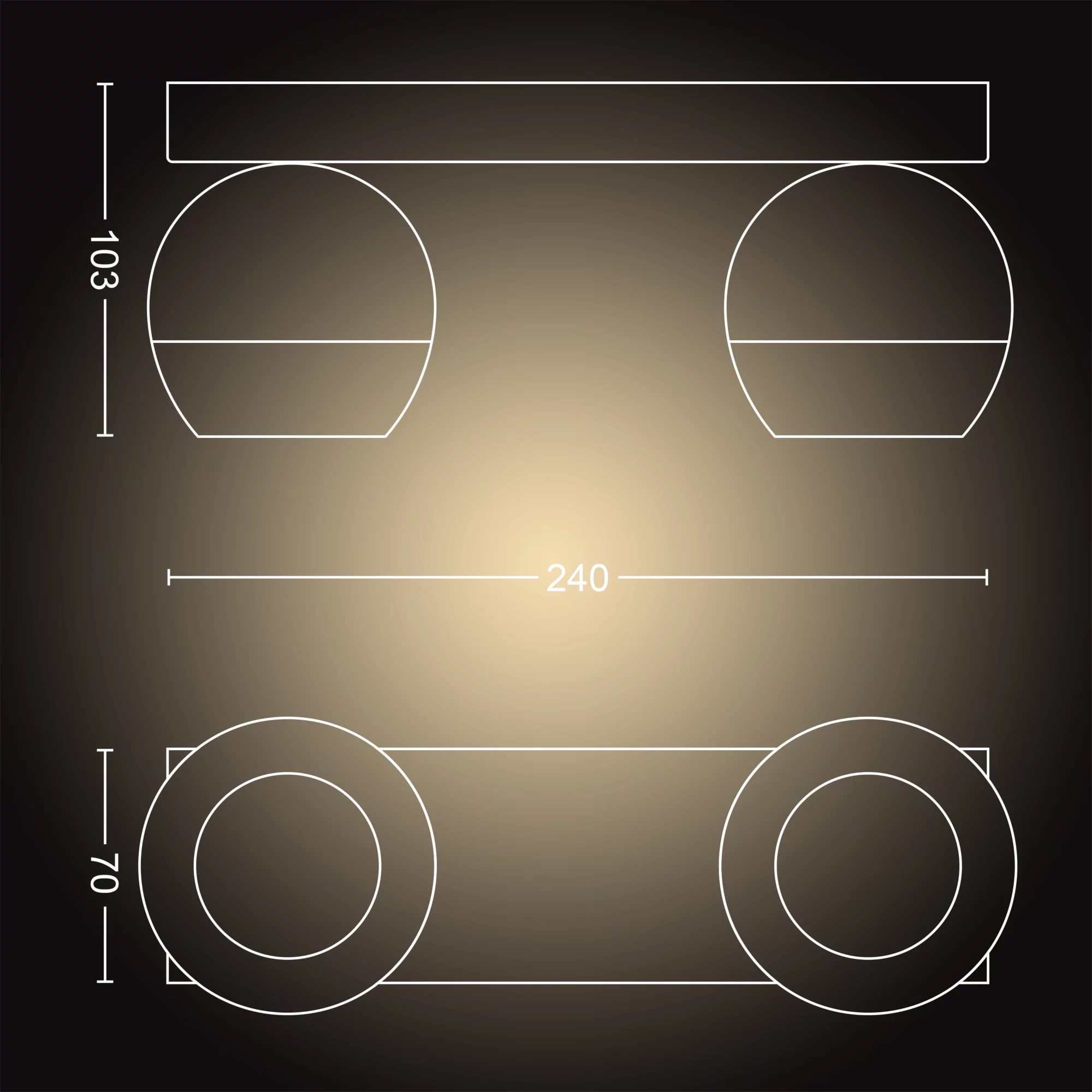 Philips by Signify Philips Hue White ambience Buckram double spotlight – image 3