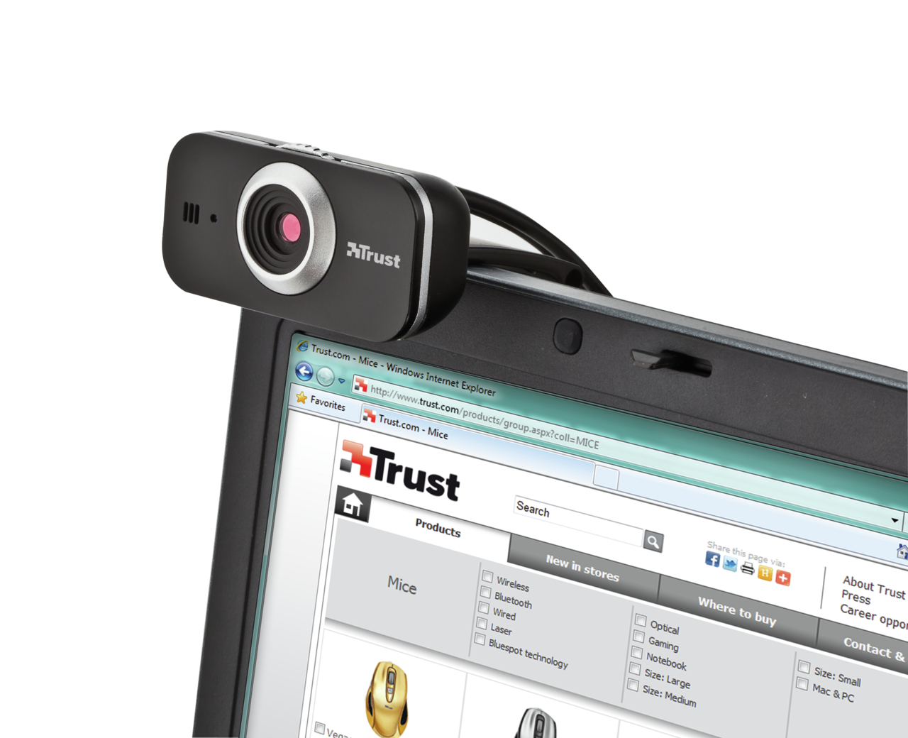 Trust Cuby webcam 640 x 480 pixels Black – image 2
