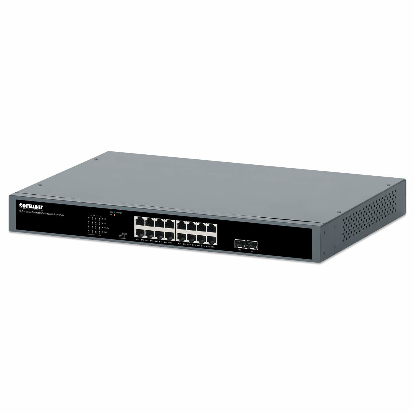 Intellinet 561983 network switch Unmanaged Gigabit Ethernet (10/100/1000) Power over Ethernet (PoE) 1U Black – image 1