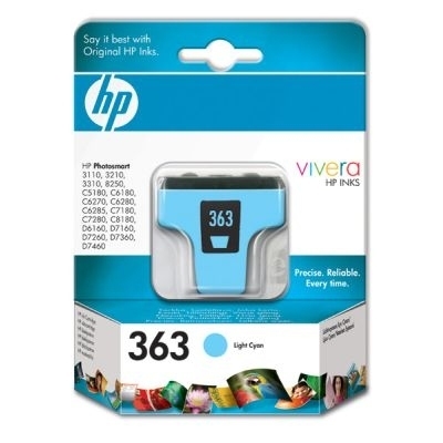 HP 363 Light Cyan Ink Cartridge with Vivera Ink