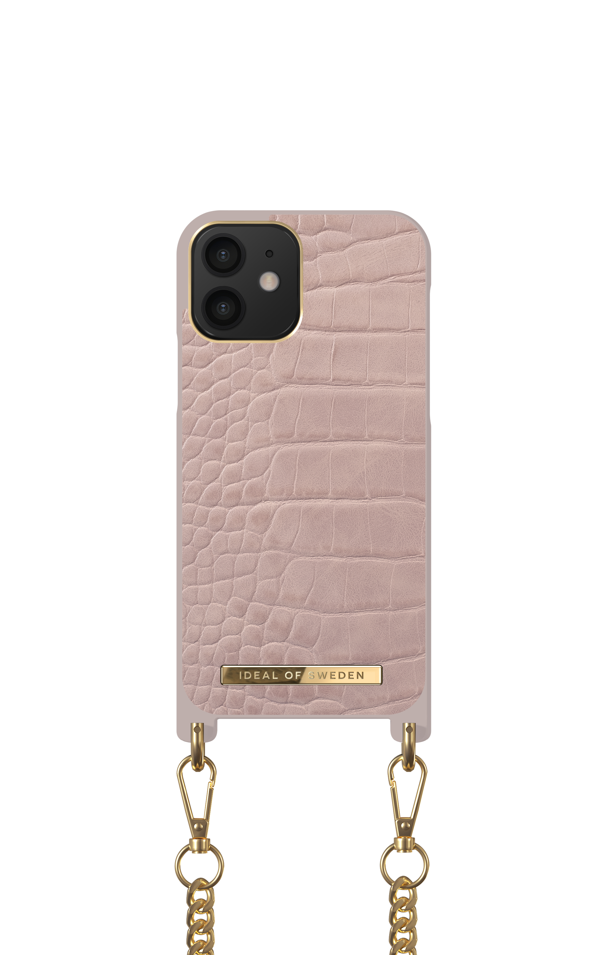 iDeal of Sweden Necklace Case iPhone 12/12P Misty Rose Croc – image 3