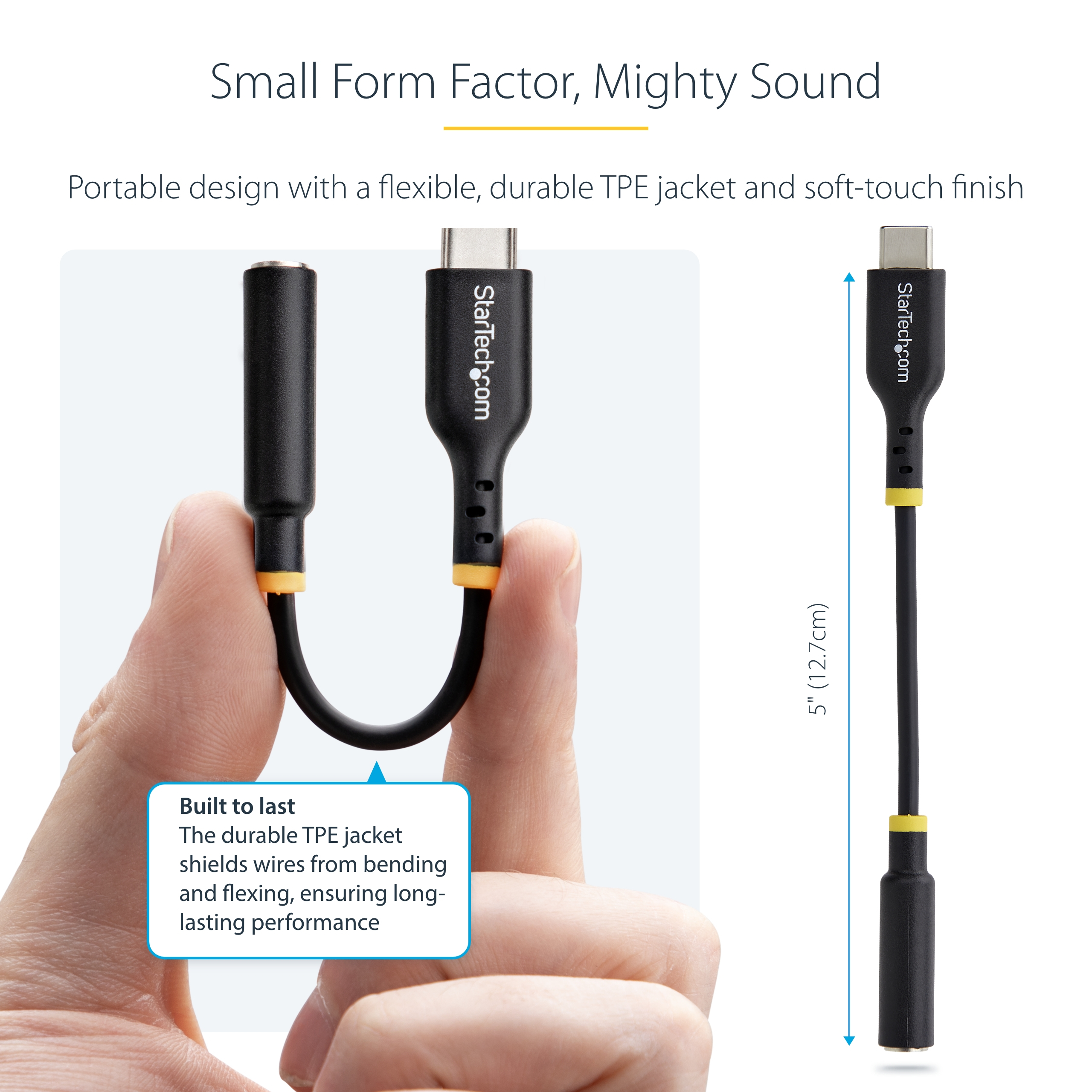 صورة محول صوت USB-C إلى 3.5 ملم StarTech.com USBCAUDIO2