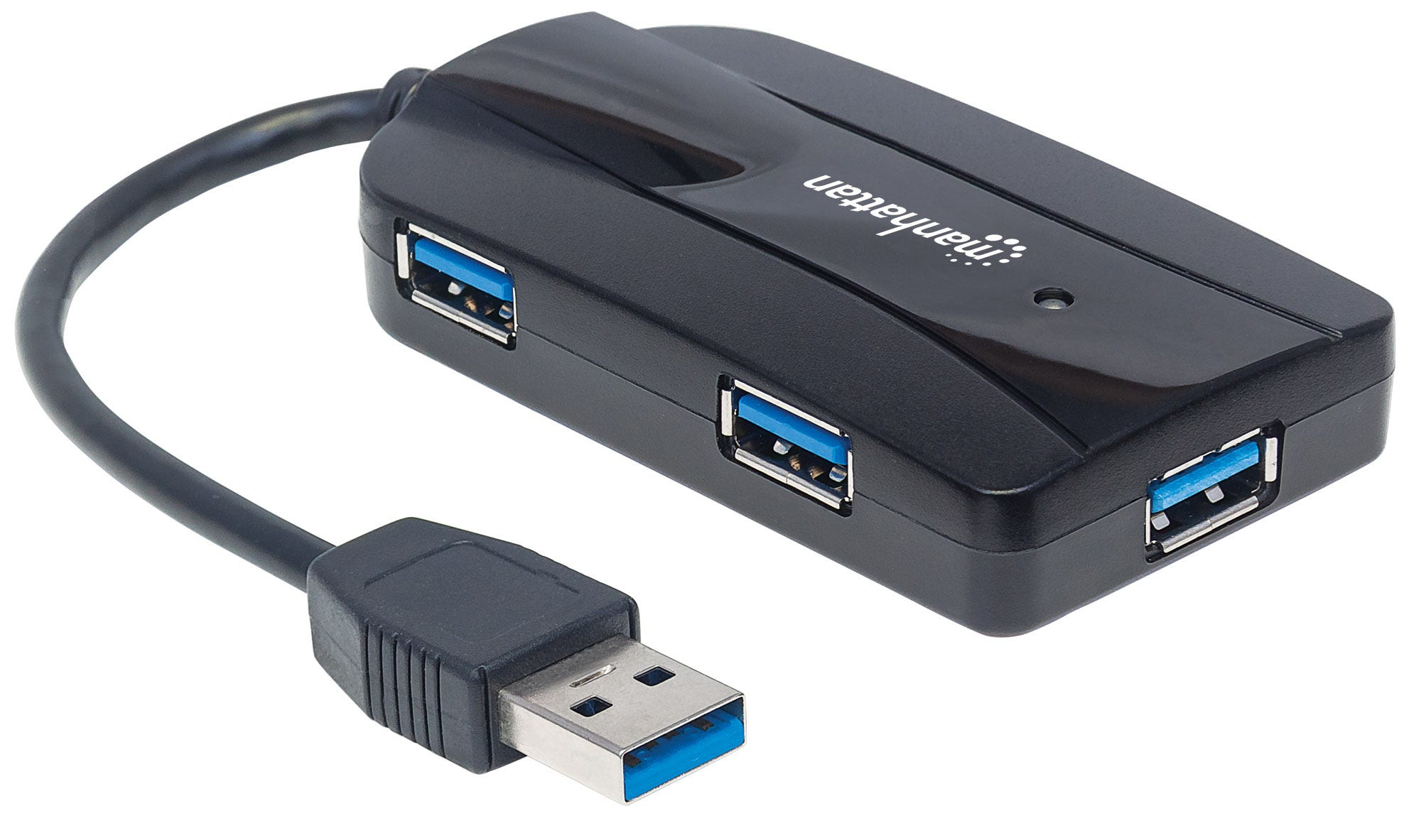 Manhattan USB-A 3-Port Hub and Card Reader/Writer, 3x USB-A Ports, 5 Gbps (USB 3.2 Gen1 aka USB 3.0), Supports MicroSD, SD and MMC Memory Cards, Bus Powered, Su – image 3