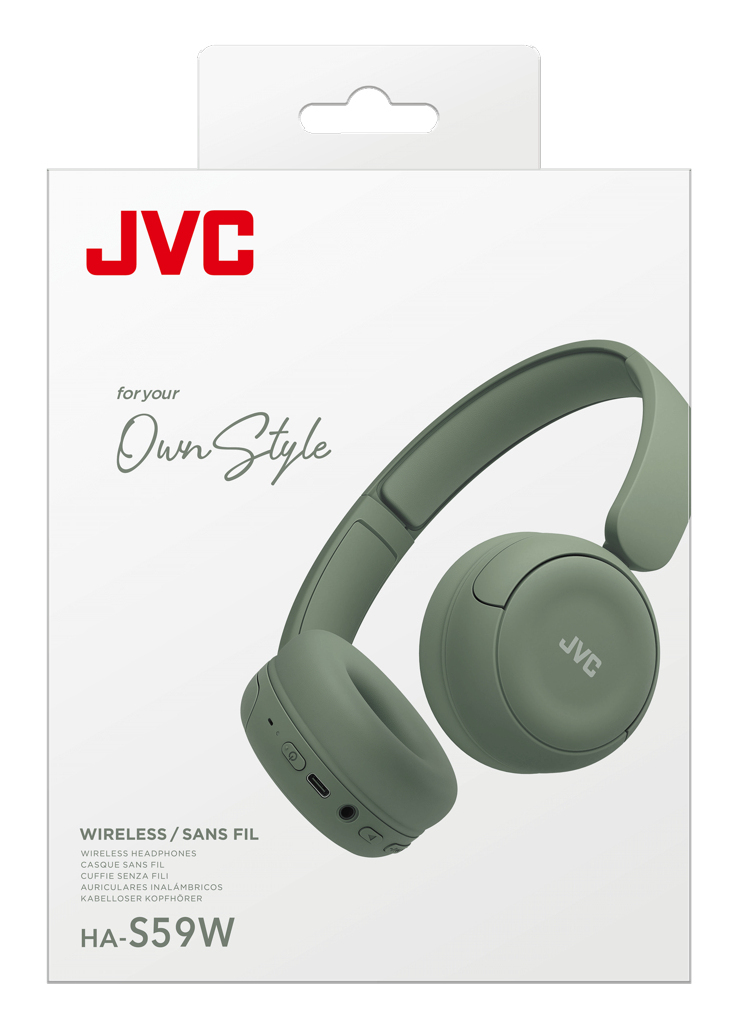 JVC HA-S59W Headset Wired & Wireless Head-band Music/Everyday USB Type-C Bluetooth Green image 5