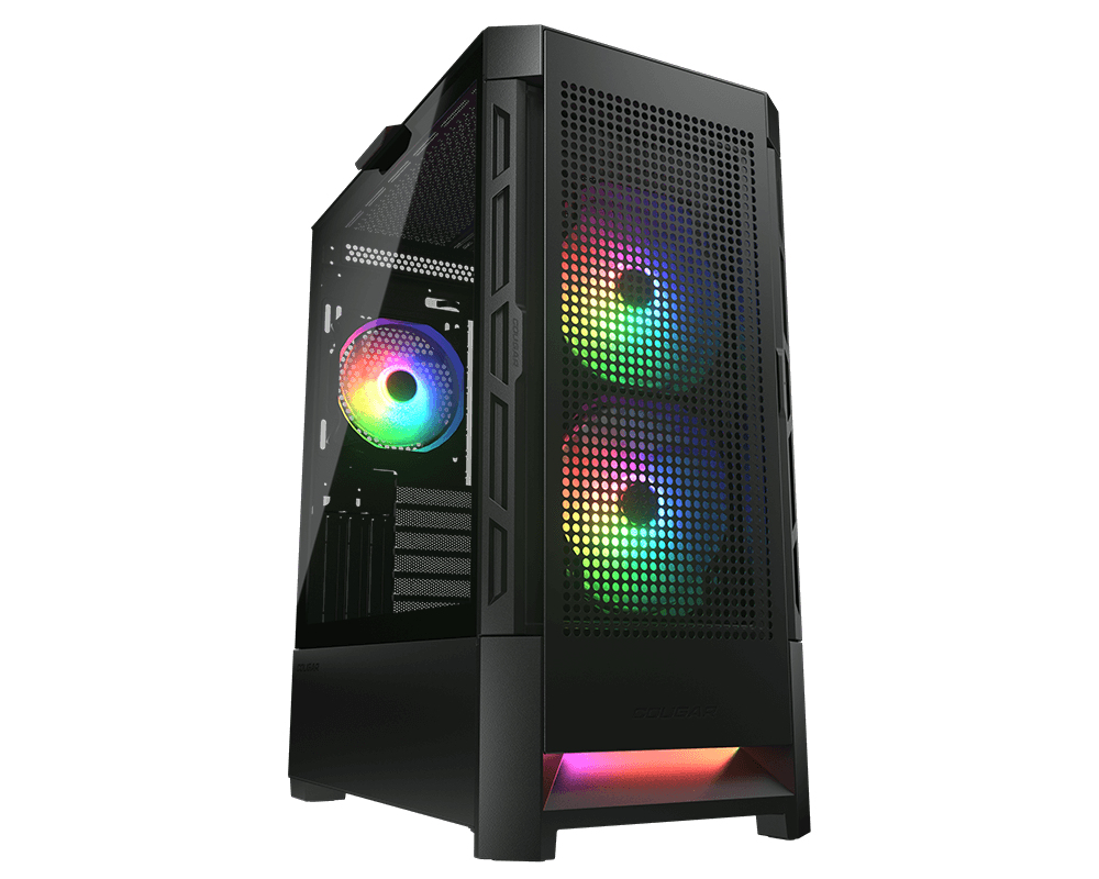 Gabinete Gamer Cougar Airface RGB - Media Torre - Mini ITX/Micro ATX/ATX/CEB - 3 Ventiladores - Panel Lateral  - 385ZD10.0004
