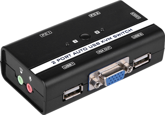 Microconnect MC-KVMSW-101 KVM switch Black