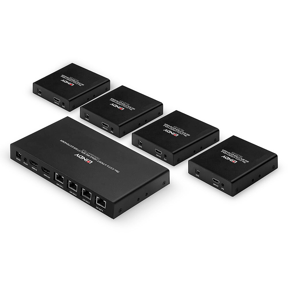 Lindy 70m Cat.6 4 Port HDMI 4K60 Splitter Extender – image 2