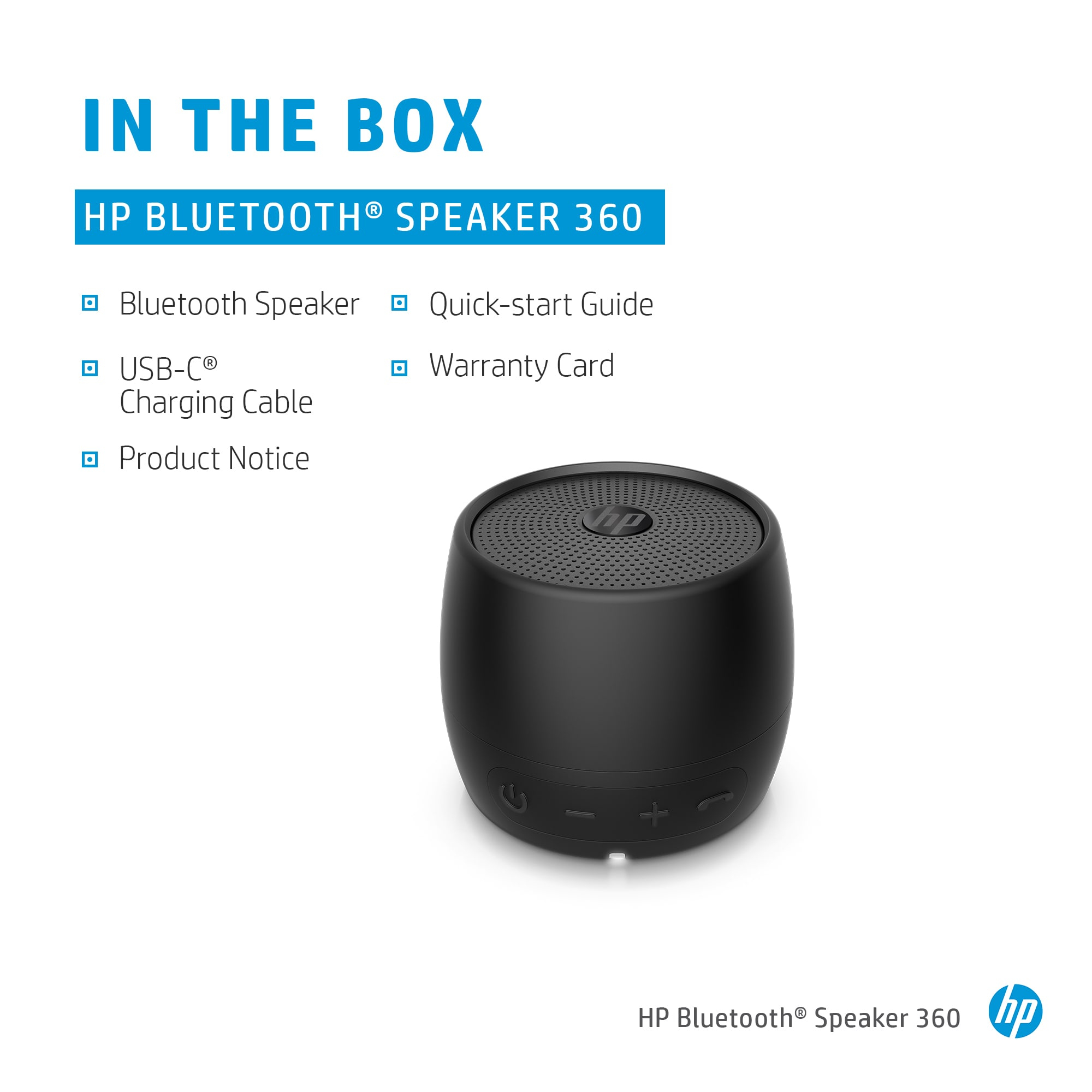 HP Black Bluetooth Speaker 360 image 8