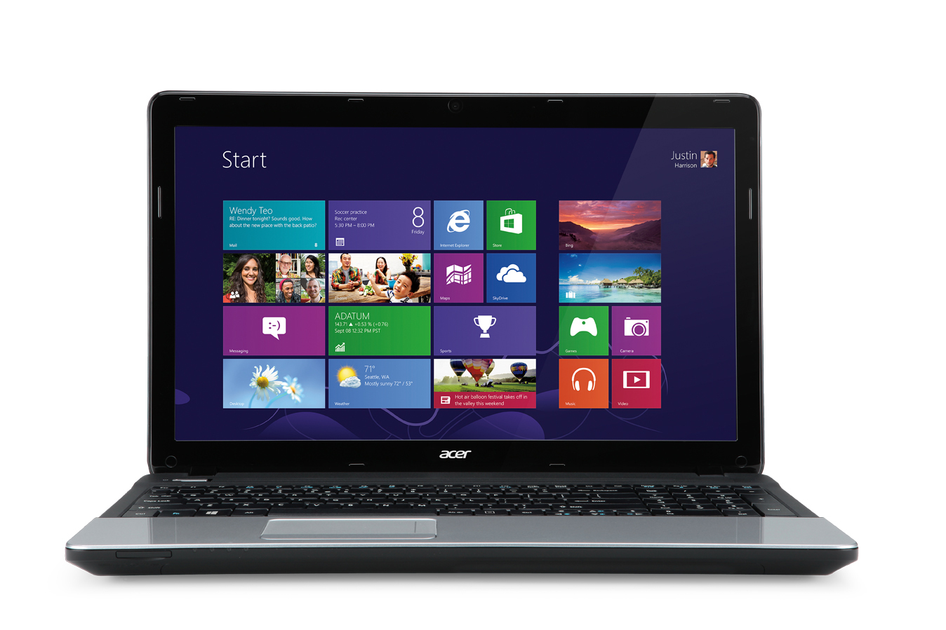 Acer Aspire 571G-53234G500Mnks Intel® Core™ i5 i5-3230M Laptop 39.6 cm (15.6") 4 GB DDR3-SDRAM 500 GB HDD Windows 8 Black, Silver